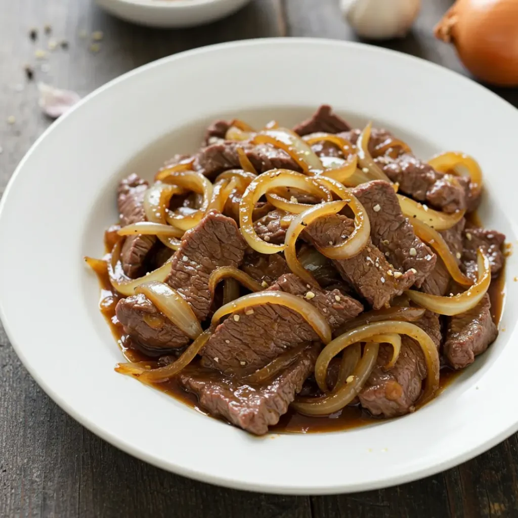 boeuf sauté aux oignons