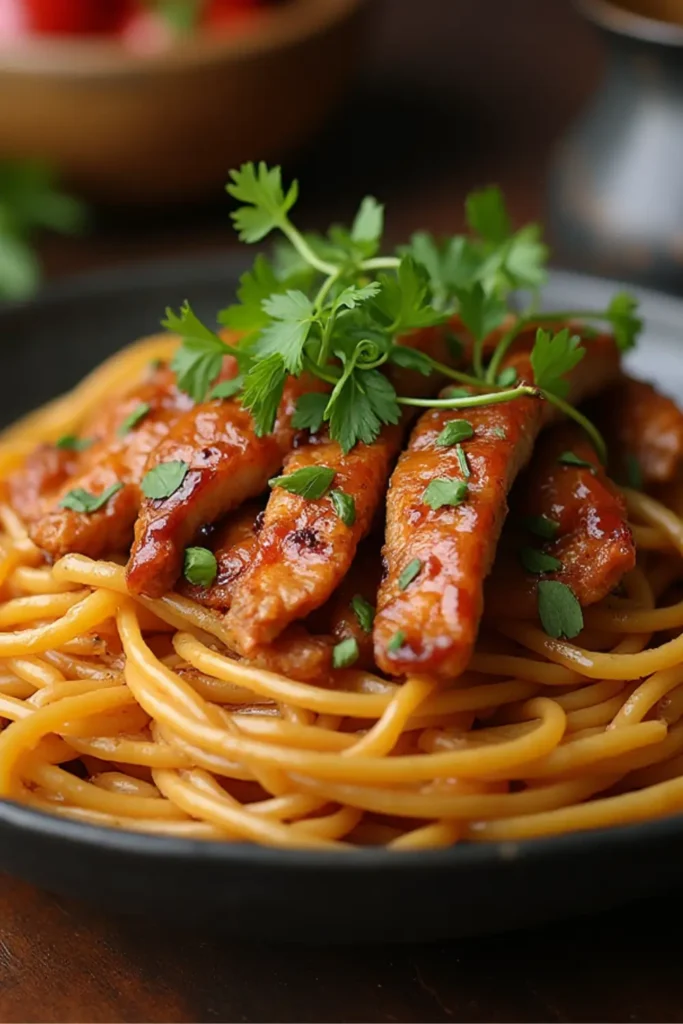 nouilles chinoises poulet 1