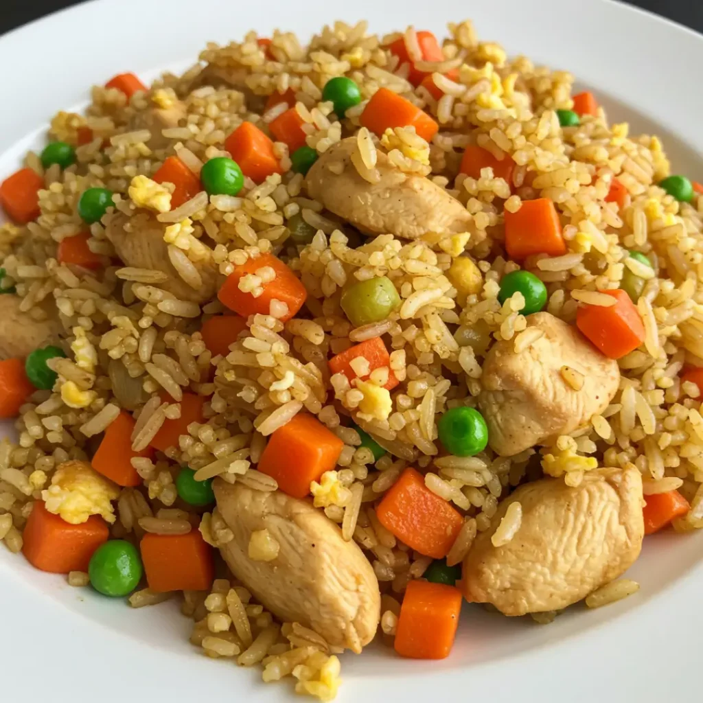 riz frit au poulet