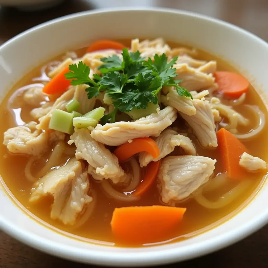 soupe chinoise poulet recette