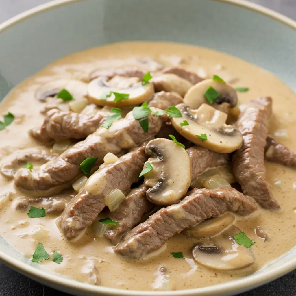 boeuf strogonow recette