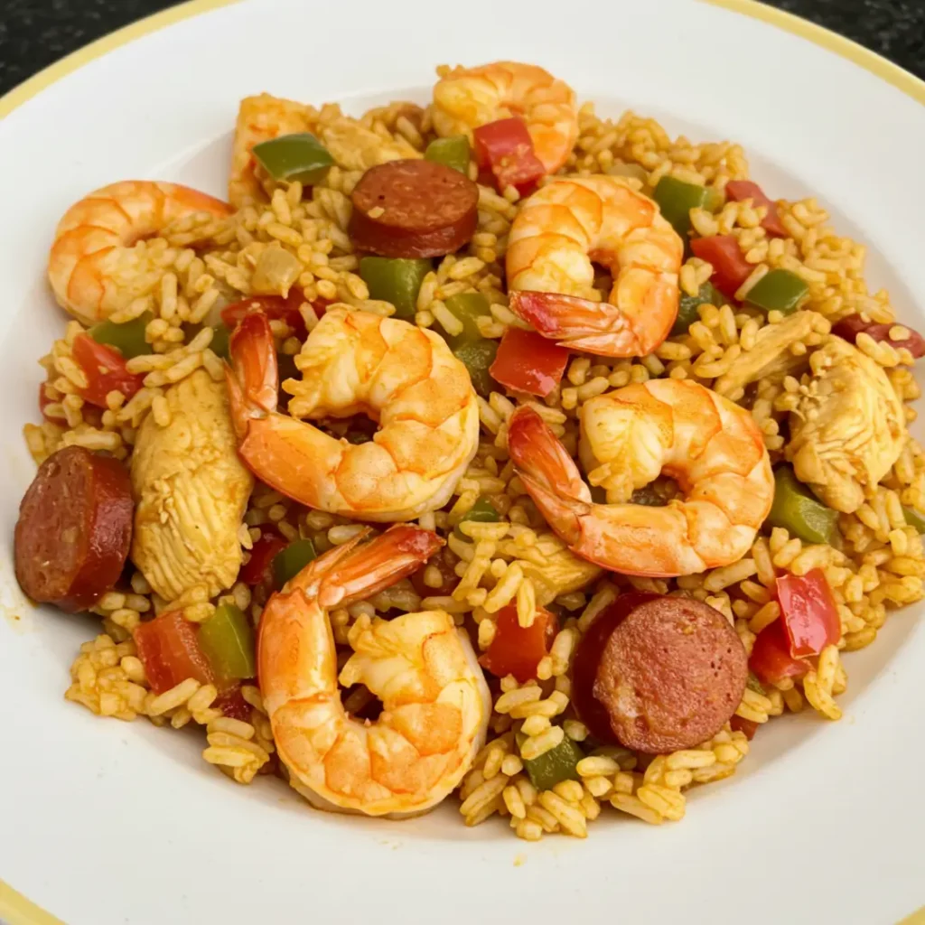 jambalaya poulet crevette chorizo recette
