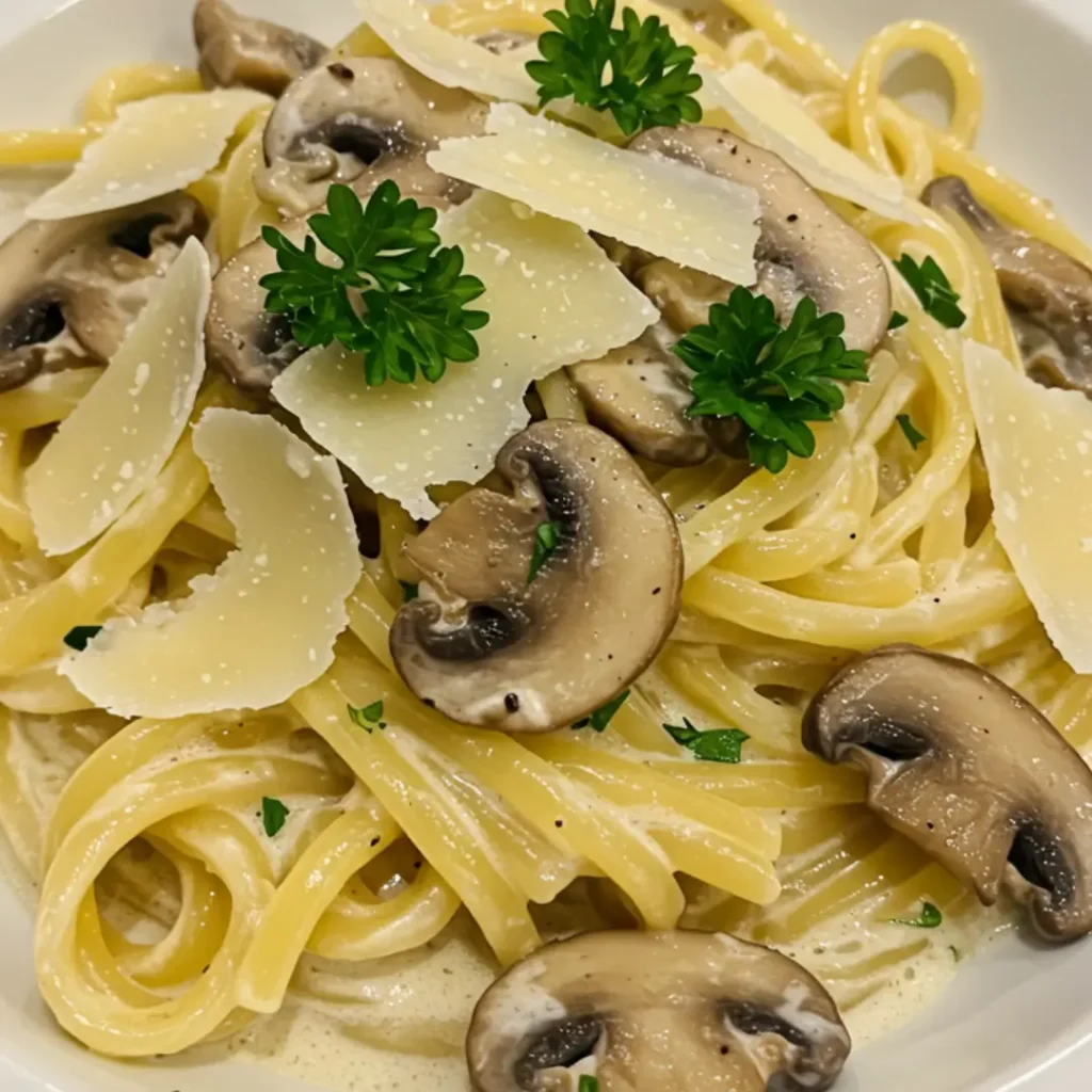 pates aux champignons recette