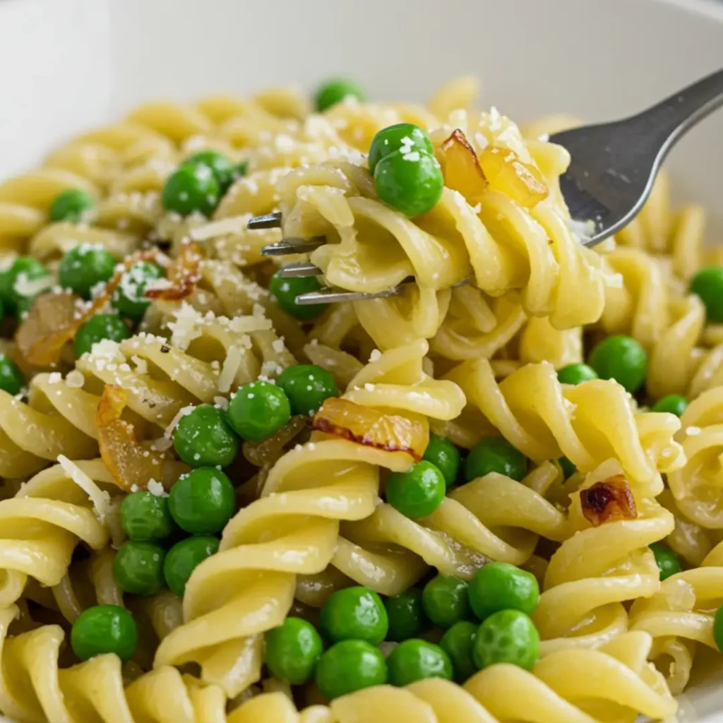 pates petits pois recette