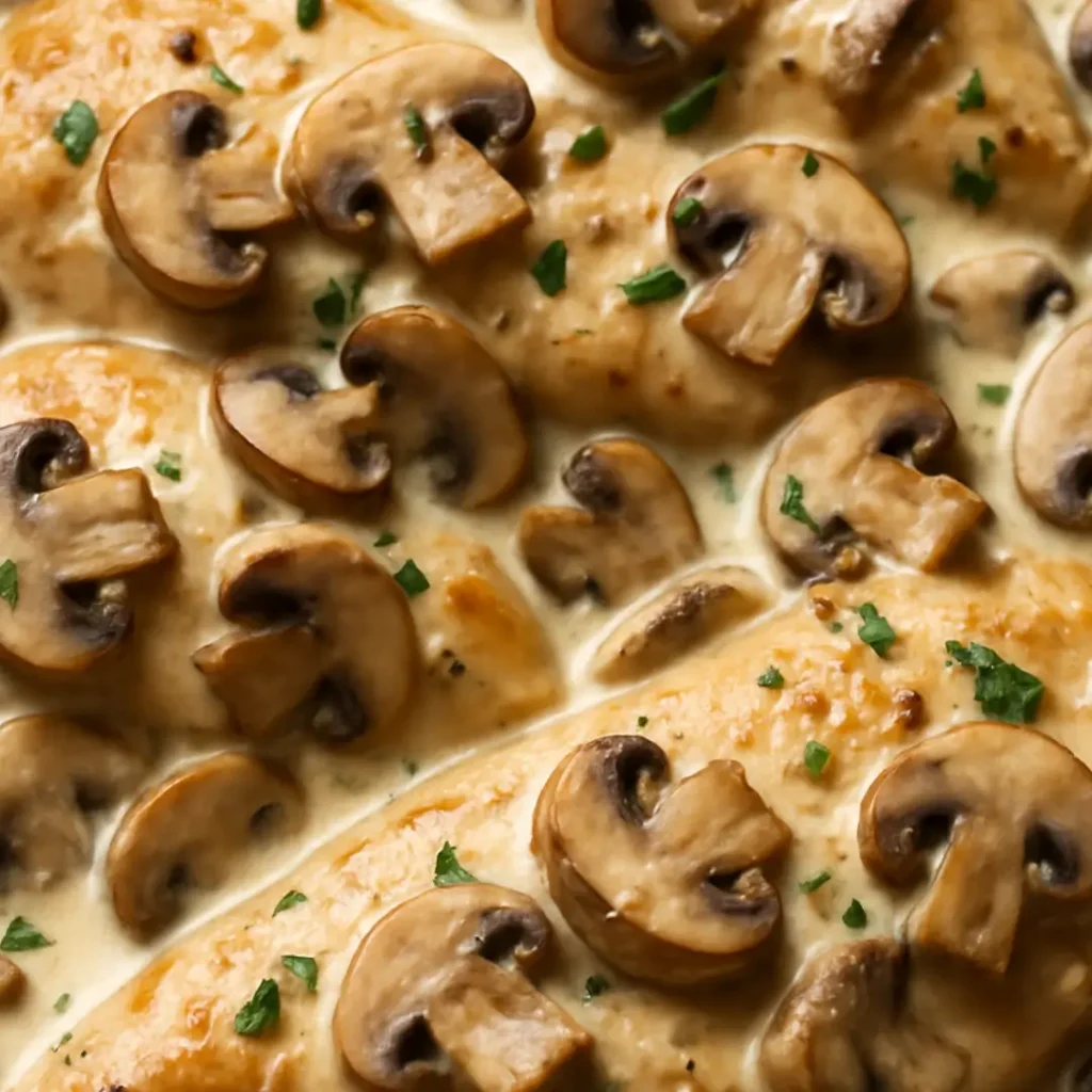 poulet creme champignon recette