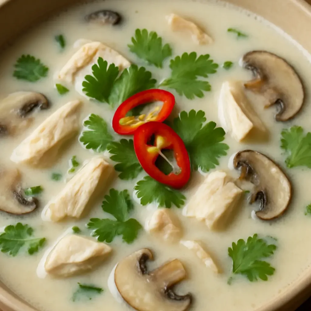 soupe thai poulet lait de coco recette