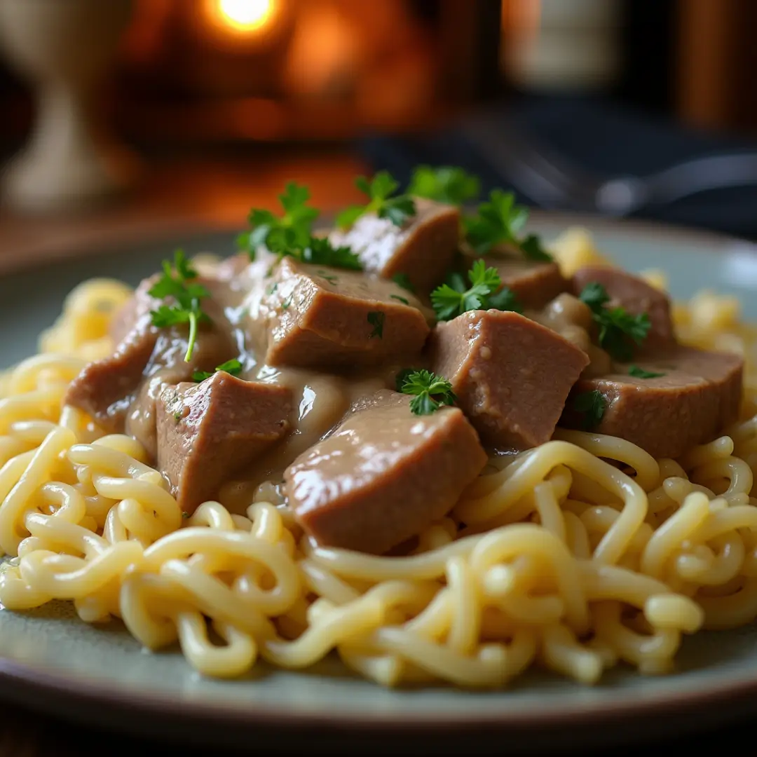 boeuf stroganoff recette
