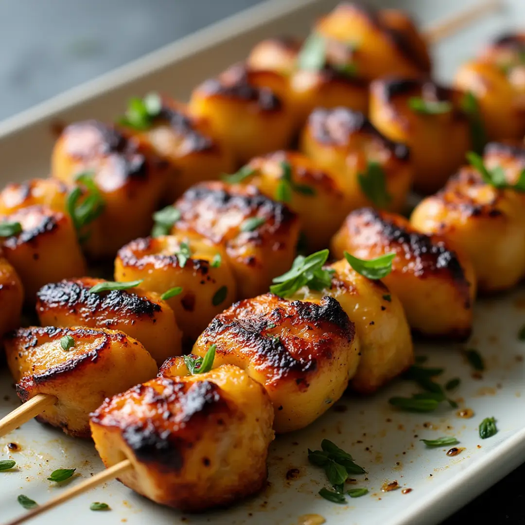 brochette poulet mariné