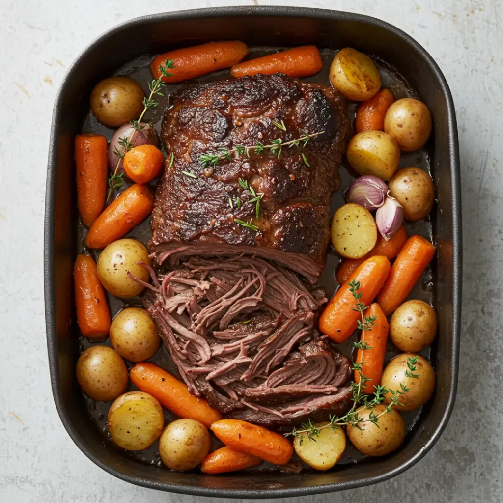 paleron de boeuf confit au four