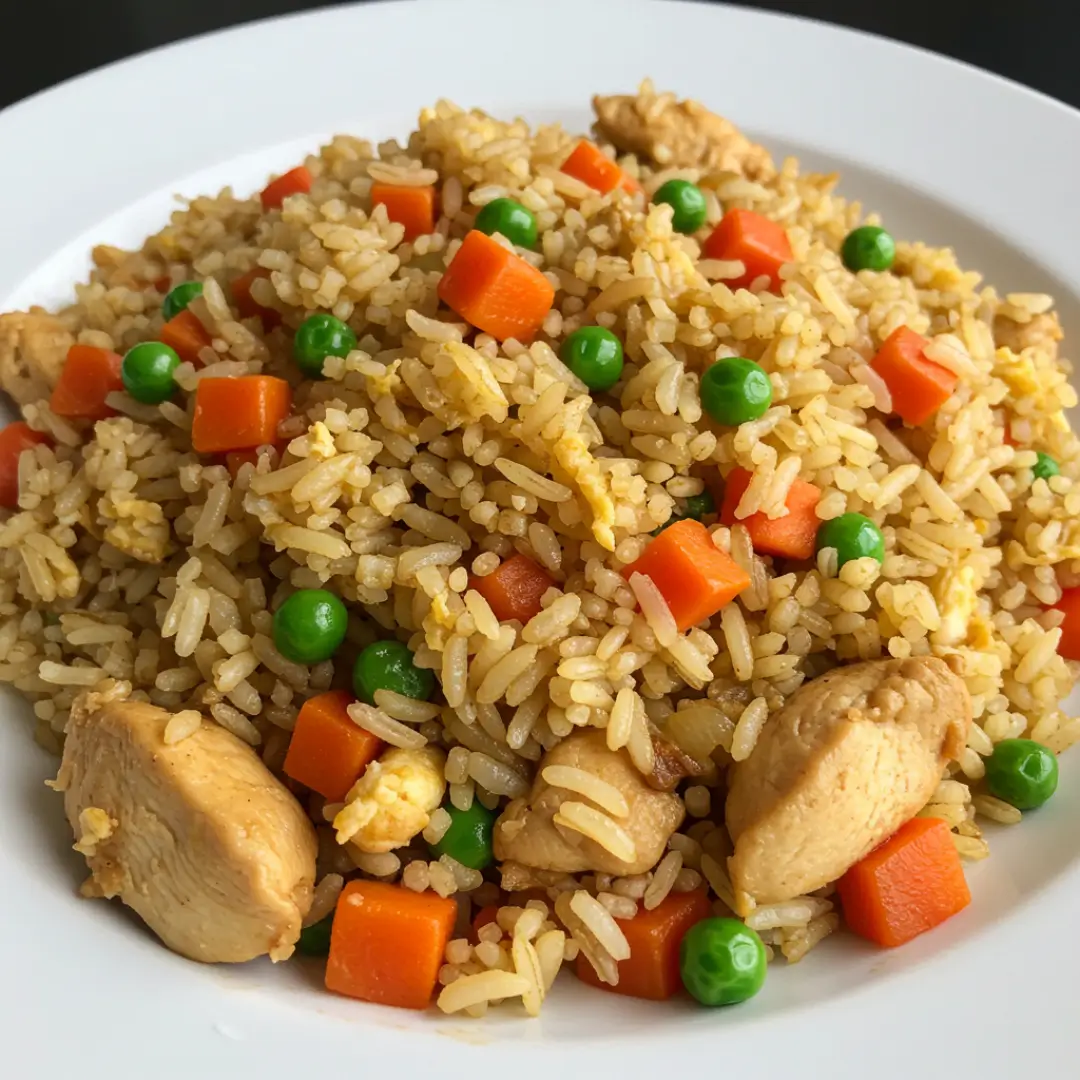 riz frit au poulet recette