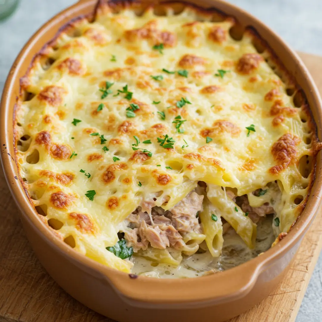 gratin de pates au thon