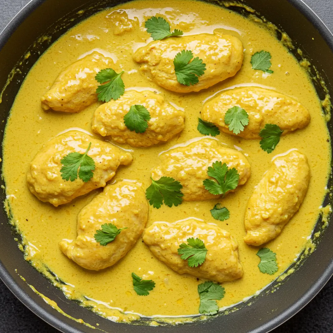 poulet au curry et lait de coco