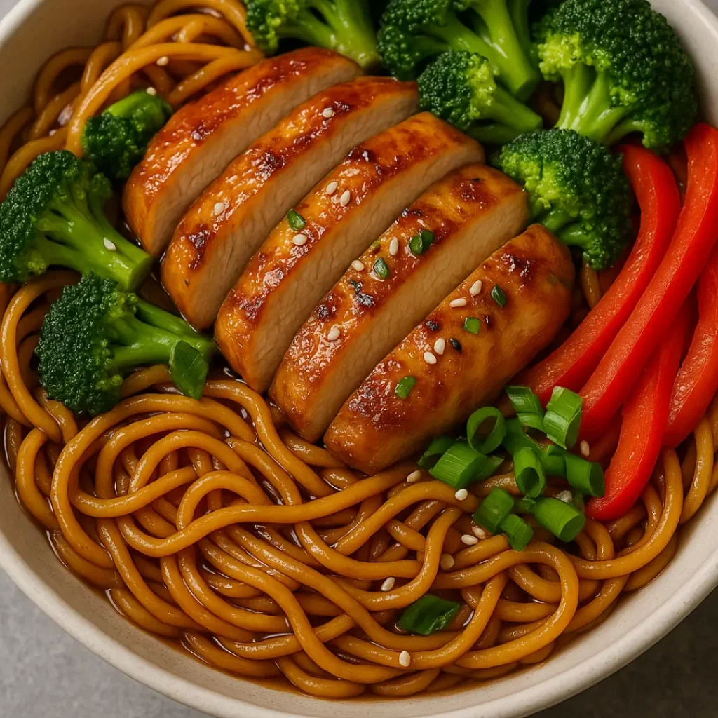 recette nouille chinoise poulet